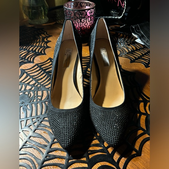 Inc International Concepts Sparkly Pointed Black Heels - Picture 6 of 11